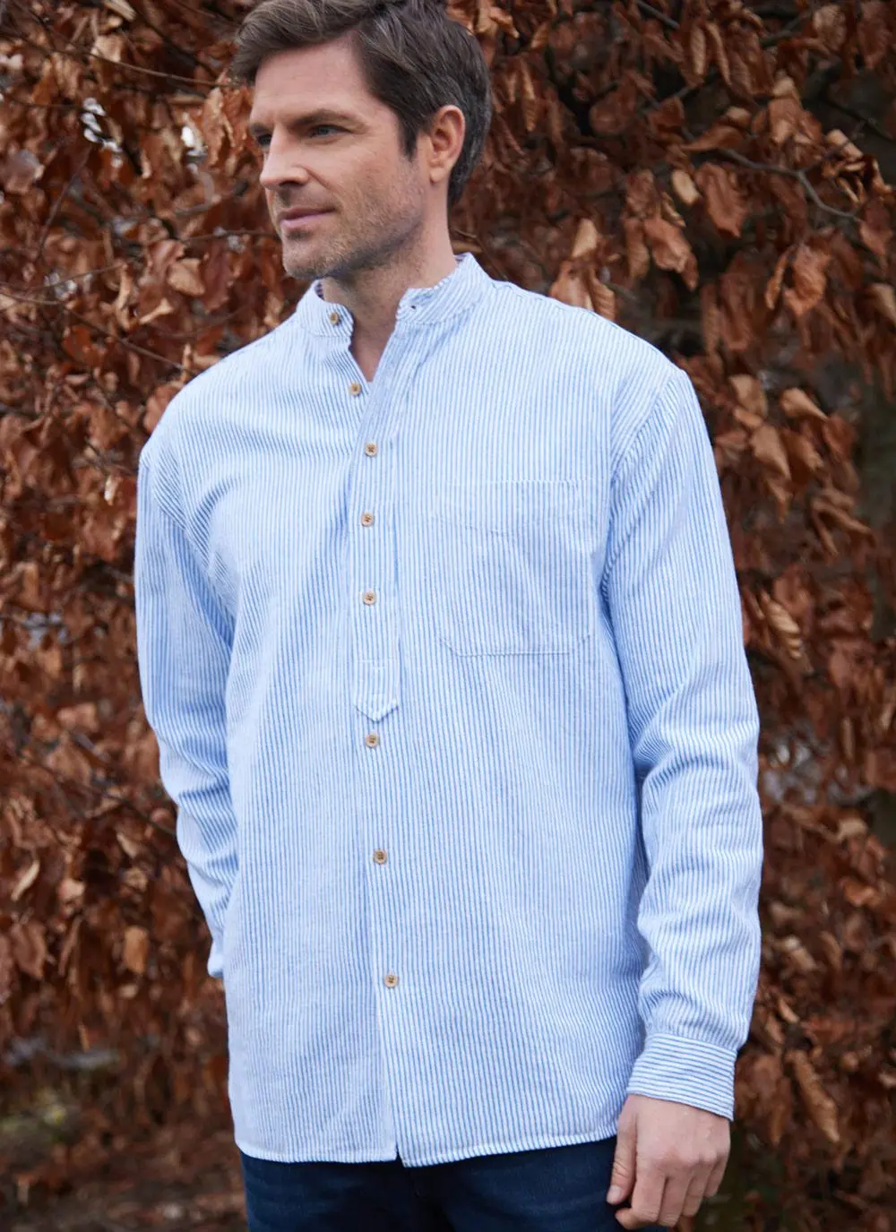 Tiernan Striped Grandfather Shirt - Image 2