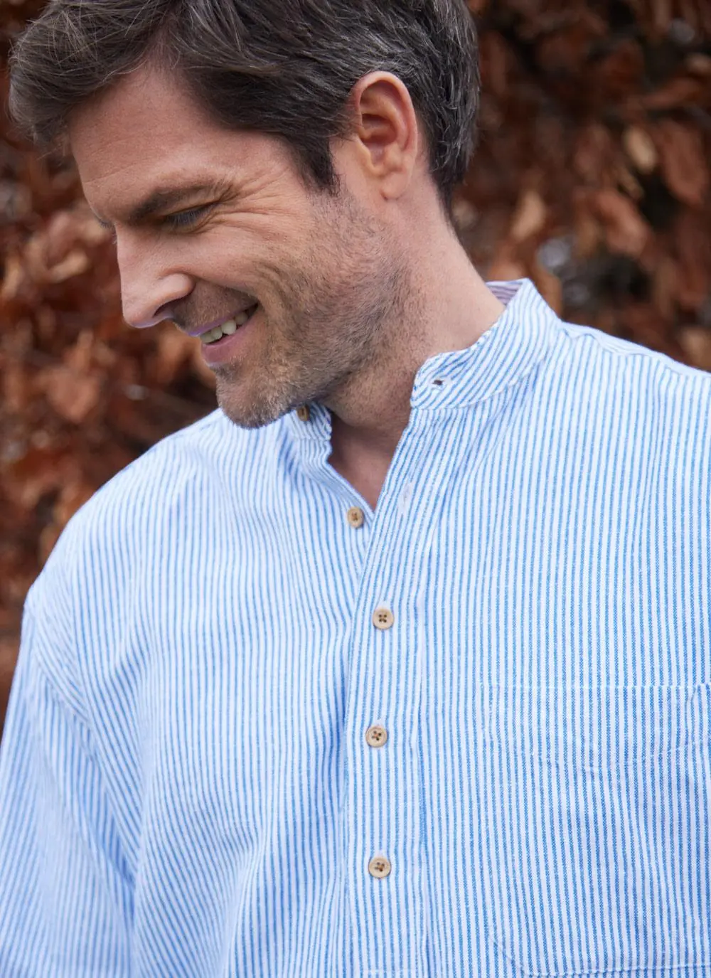 Tiernan Striped Grandfather Shirt - Image 6
