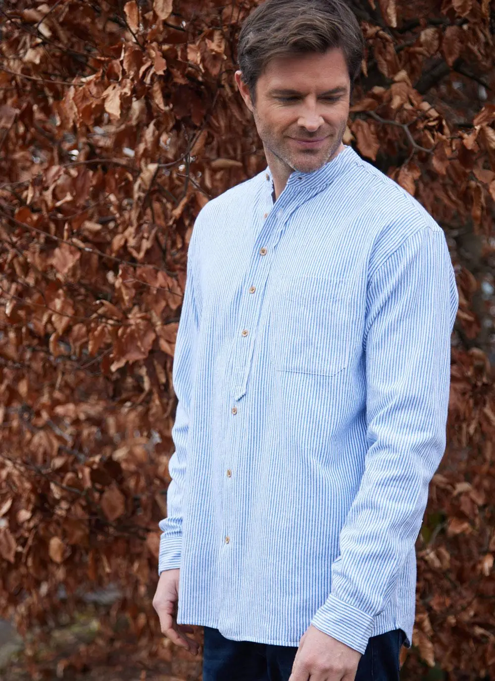Tiernan Striped Grandfather Shirt - Image 3