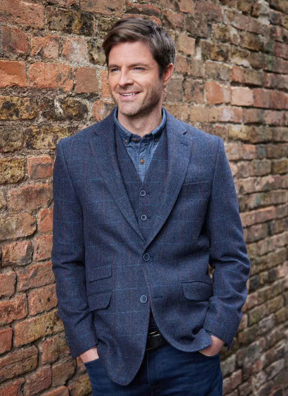 Overcheck Tweed Jacket