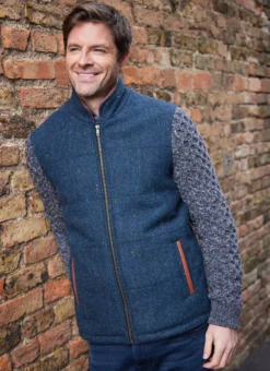 Shackleton Jacket In Blue Herringbone