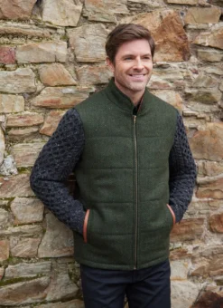 Shackleton Jacket In Green Herringbone