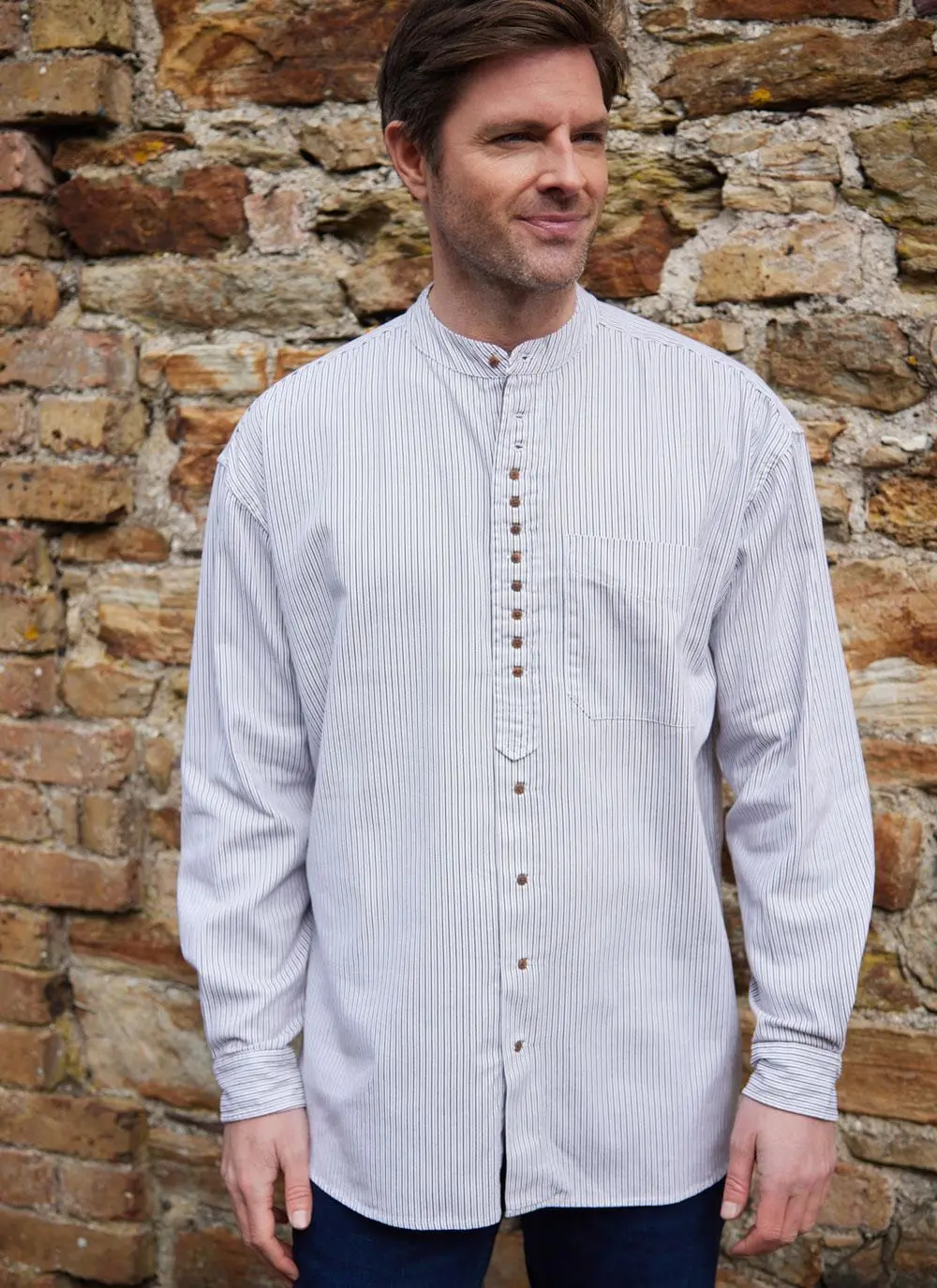 Lorcan Striped Grandfather Shirt