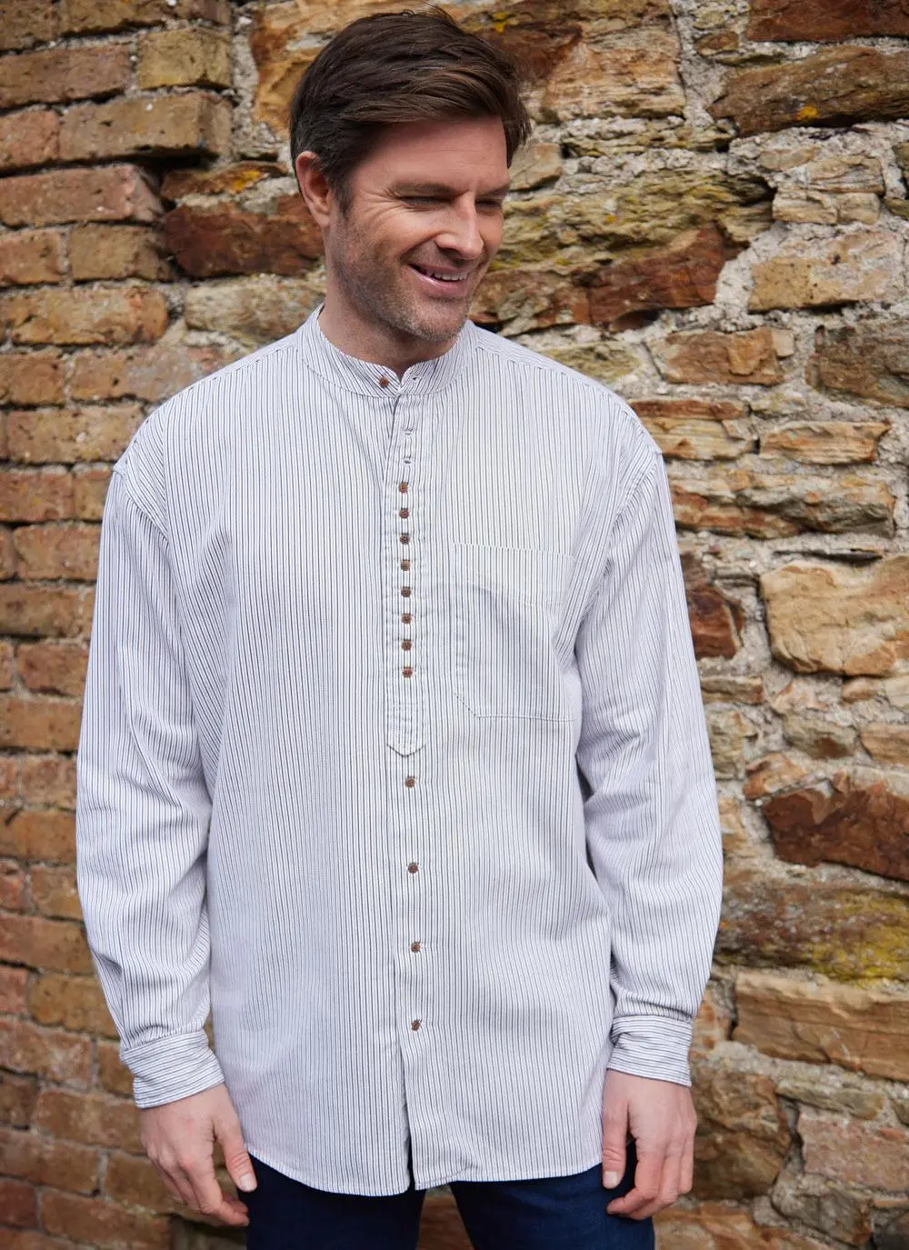 Lorcan Striped Grandfather Shirt - Image 2