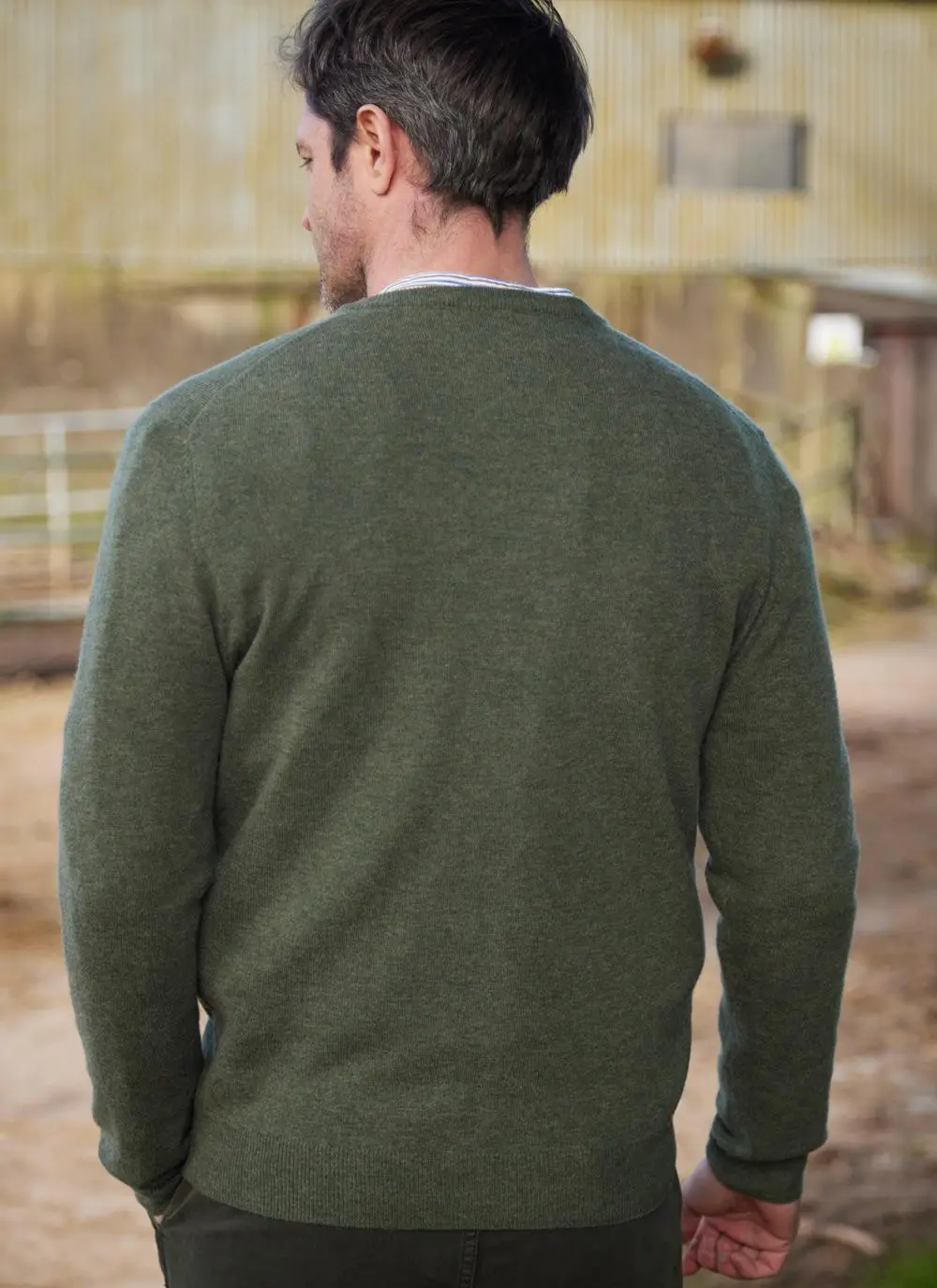 Lambswool V-Neck Sweater - Image 4