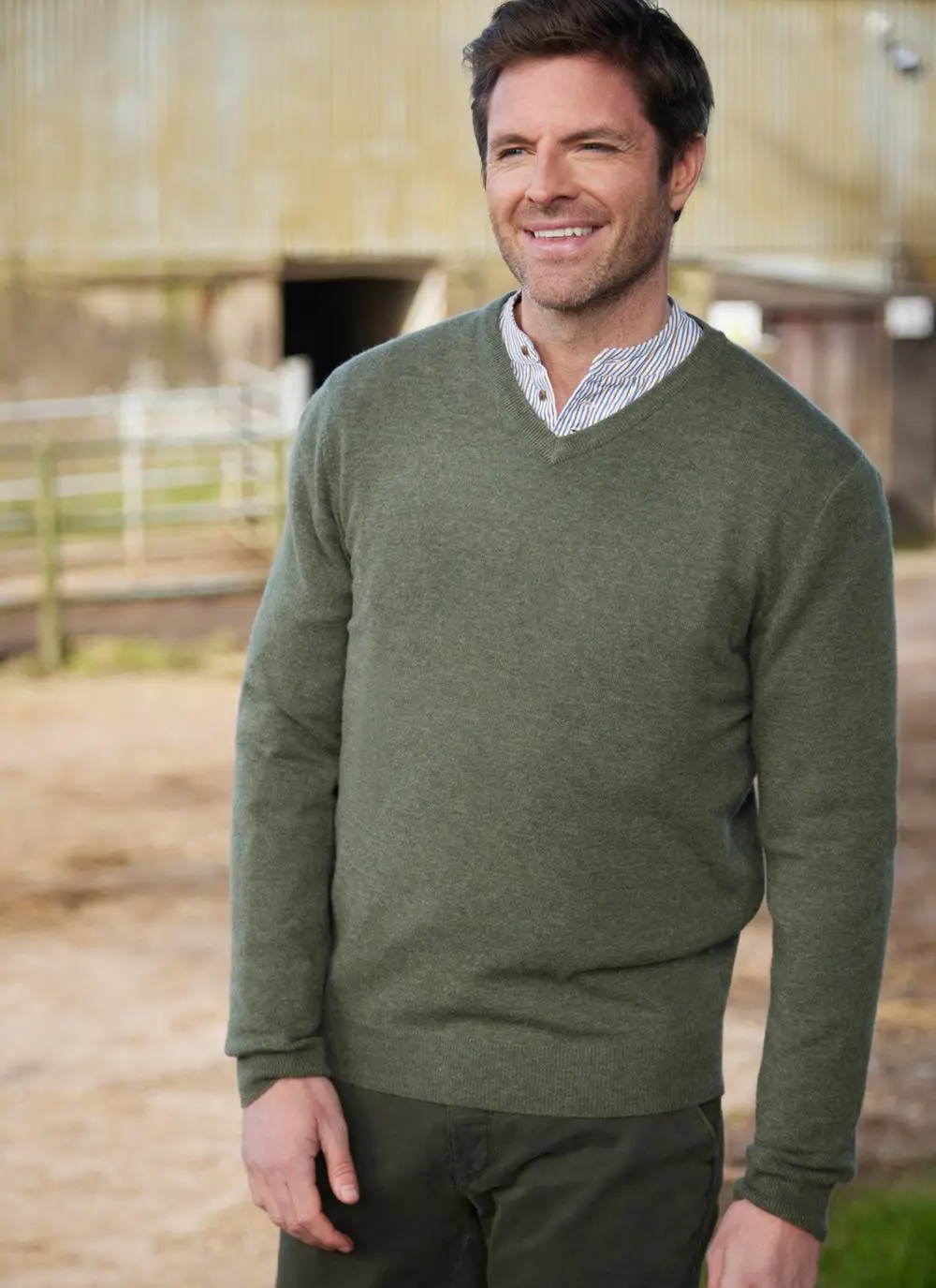 Lambswool V-Neck Sweater - Image 2