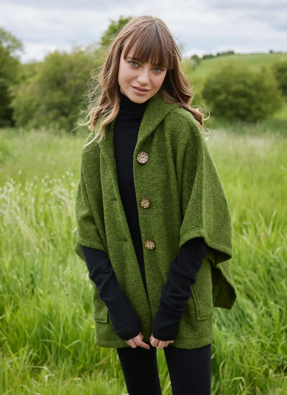 Megan Poncho With Hood - Image 3