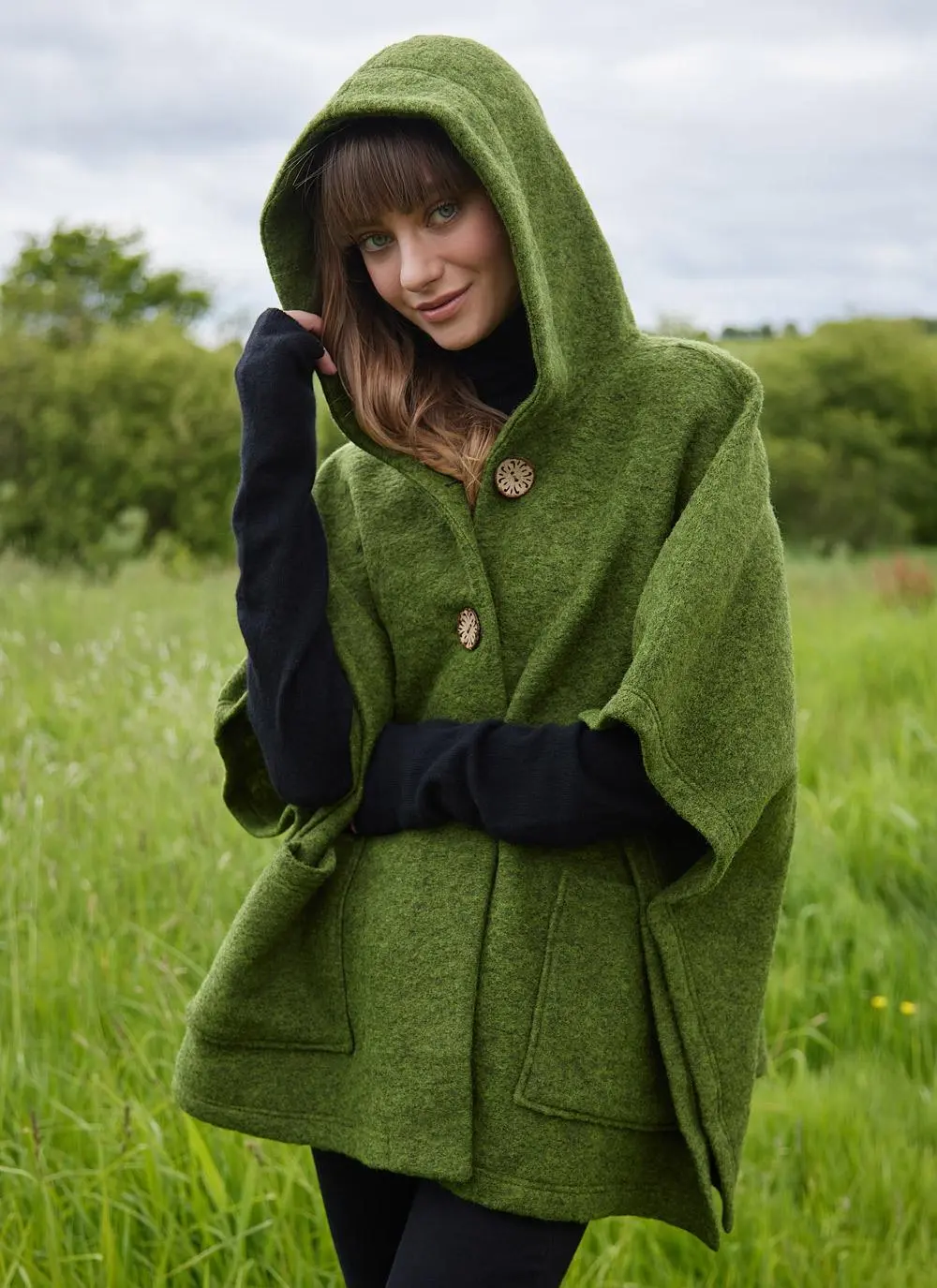 Megan Poncho With Hood - Image 5