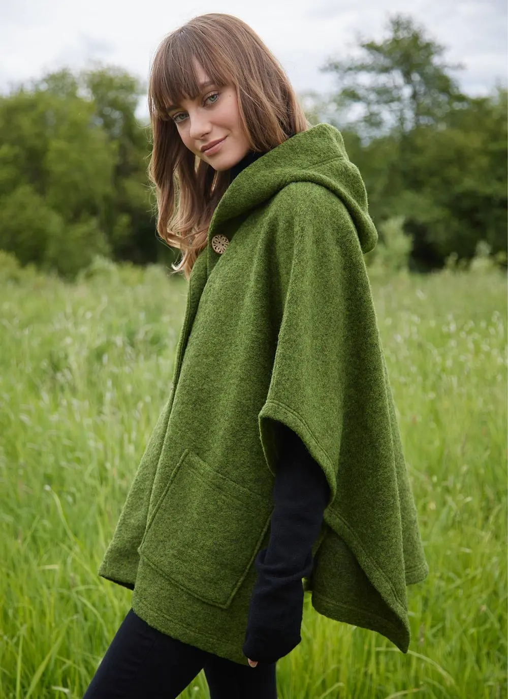 Megan Poncho With Hood - Image 2
