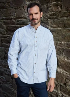 Sammy Blue Check Grandfather Shirt