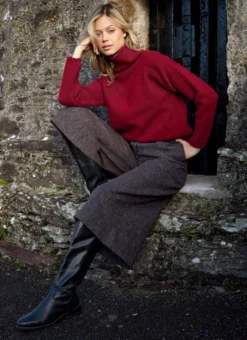 Salt & Pepper Tweed Cropped Culottes