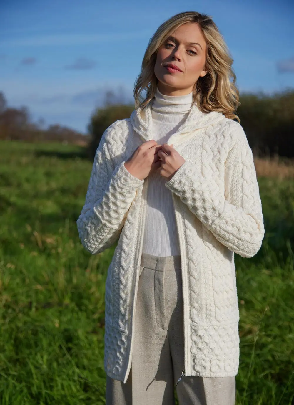 Anna Celtic Aran Hoodie - Image 3