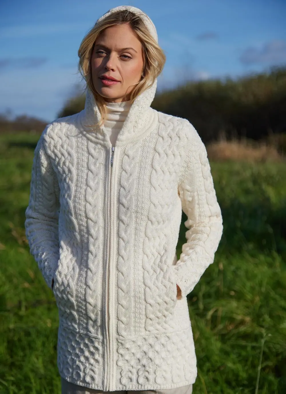 Anna Celtic Aran Hoodie - Image 2