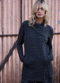 Kitty Aran Biker Coatigan