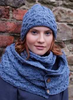 Merino Aran Pom Pom Hat