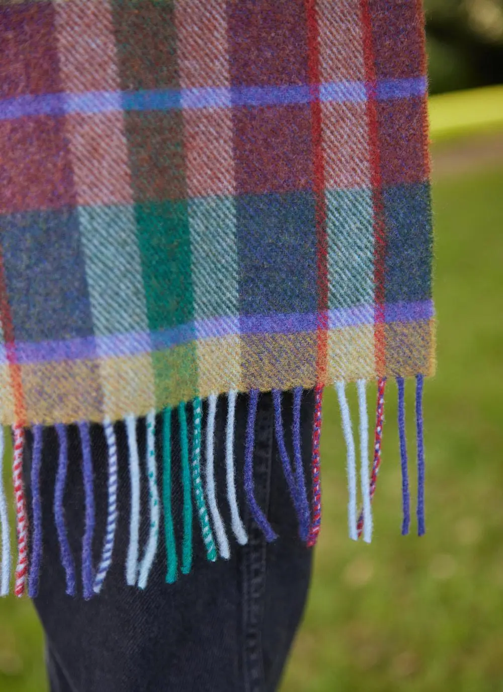 Long Lambswool Fringed Scarf - Image 4