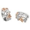 Sterling Silver & Rose Gold Plated Trinity Shamrock Earrings
