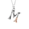 Sterling Silver Trinity Knot Initial Pendant - M