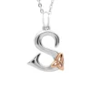 Sterling Silver Trinity Knot Initial Pendant - S