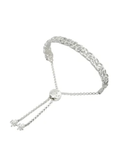 Sterling Silver Trinity Knot Drawstring Bangle