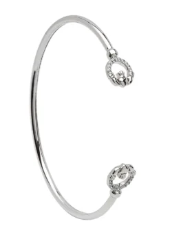 Sterling Silver Claddagh Swarovski Bangle