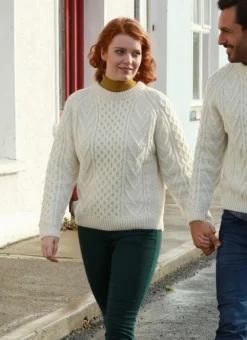 Traditional Hand-Knit Aran Sweater